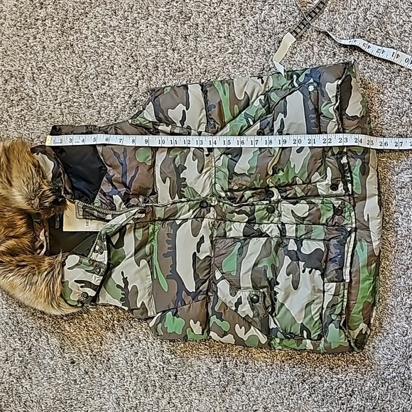 STUNNING DENIM & SUPPLY RALPH LAUREN CAMO FUR LINED PUFFER VEST - Picture 6 of 10